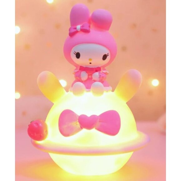 Hello Kitty & My Melody Pink LED Night Light Battery Operated Cute Bedroom Decor - Picture 1 of 2